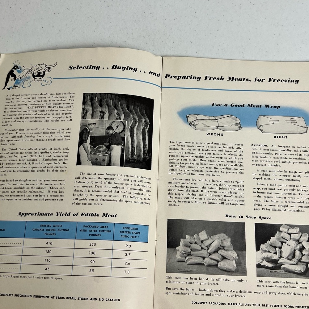 VTG 1952 Sears Coldspot How To Live With Your Freezer Recipe Booklet MCM - Picture 9 of 11